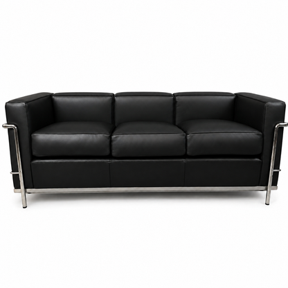 Cassina LC2 3-Sitzer Leder schwarz