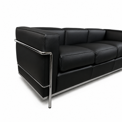 Cassina LC2 3-Sitzer Leder schwarz