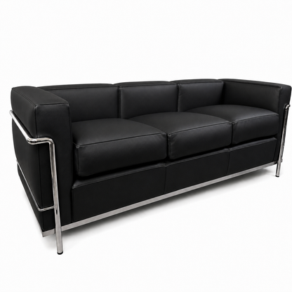 Cassina LC2 3-Sitzer Leder schwarz