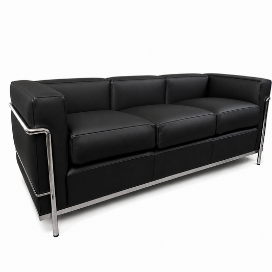 Cassina LC2 3-Sitzer Leder schwarz [NEUWARE]