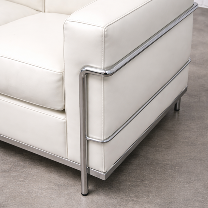 Cassina LC2 3-Sitzer Leder weiß [NEUWARE]