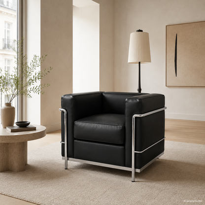 Cassina LC2 Sessel Leder schwarz