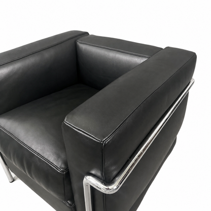 Cassina LC2 Sessel Leder schwarz [NEUWARE]