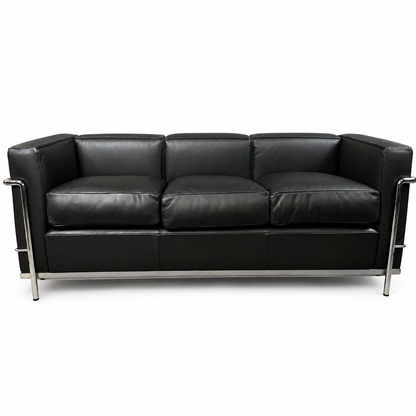 Cassina LC2 3-Sitzer Leder schwarz