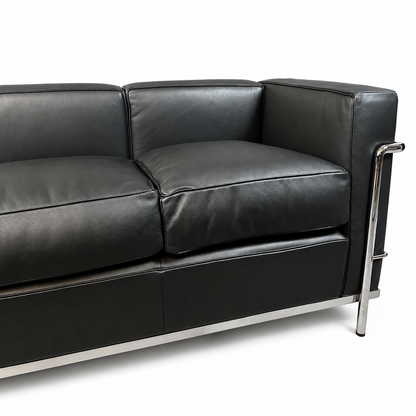 Cassina LC2 3-Sitzer Leder schwarz