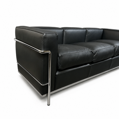 Cassina LC2 3-Sitzer Leder schwarz