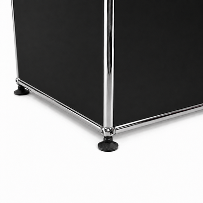 USM Haller Regal 1x5 schwarz 2 Klappen