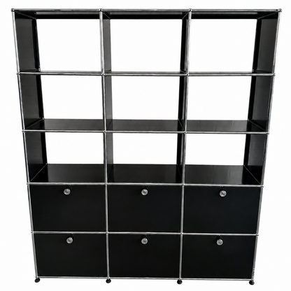 USM Haller Highboard 3x5 schwarz 6 Klappen