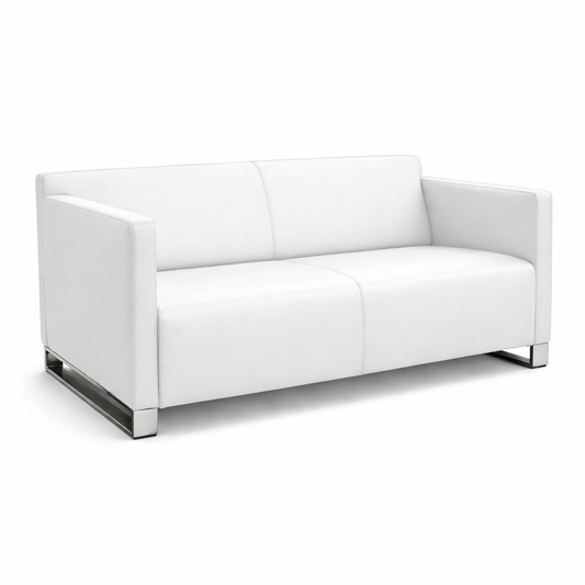 COR Quant Sofa 2-Sitzer Leder weiß