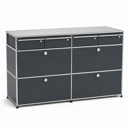 USM Haller Sideboard 2x3 anthrazit