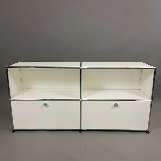 USM Haller Sideboard 2x2 weiß 2 Klappen (abschließbar)