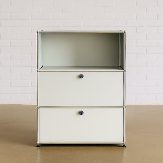 USM Haller Highboard 1x3 weiß mit 2 Klappen (1. Gen.)