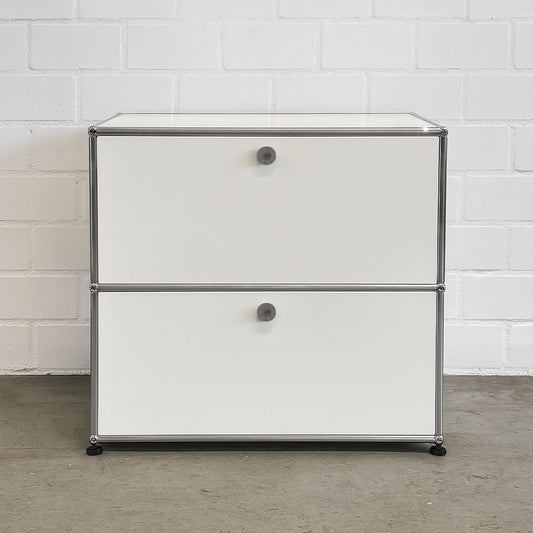 USM Haller Sideboard white with two drawers, 1st generation, 78x77x38cm, good condition