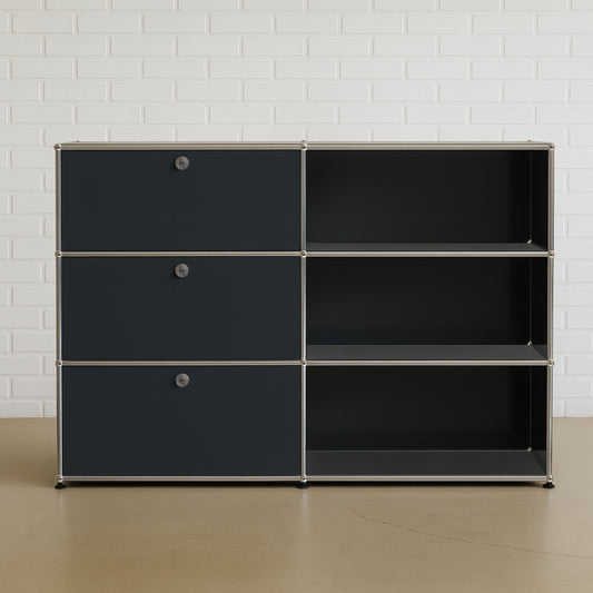 USM Haller Highboard 2x3 anthrazit 3 Klappen