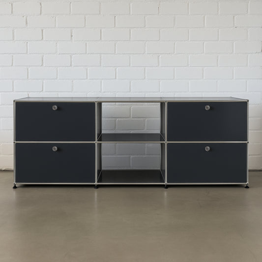 USM Haller Sideboard 3x2 anthrazitgrau 4 Klappen