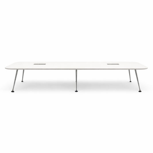 Vitra Medamorph Konferenztisch mit Elektrifizierung 500x130 weiß