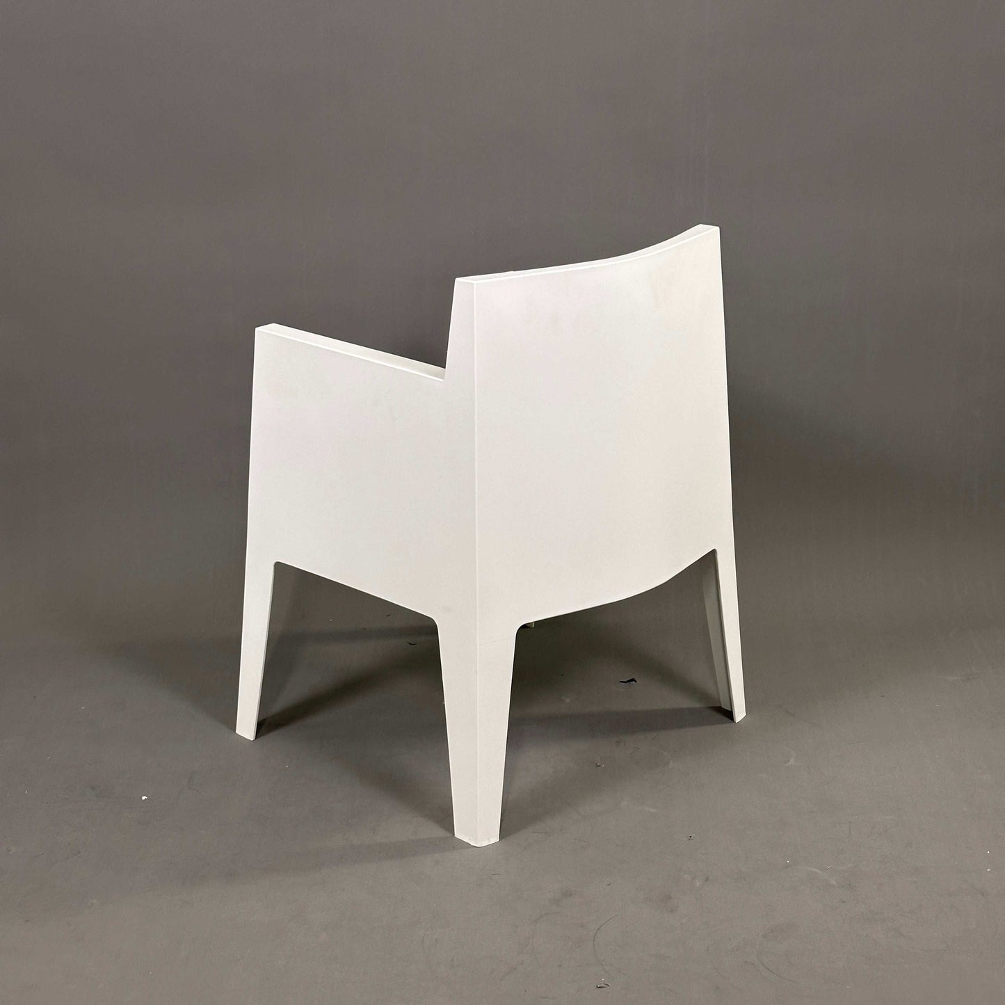 Weißer Driade Stuhl TOY aus Kunststoff, modernes Design von hinten sichtbar