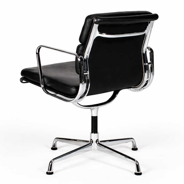 Vitra EA 208 Soft Pad Chair Leder schwarz