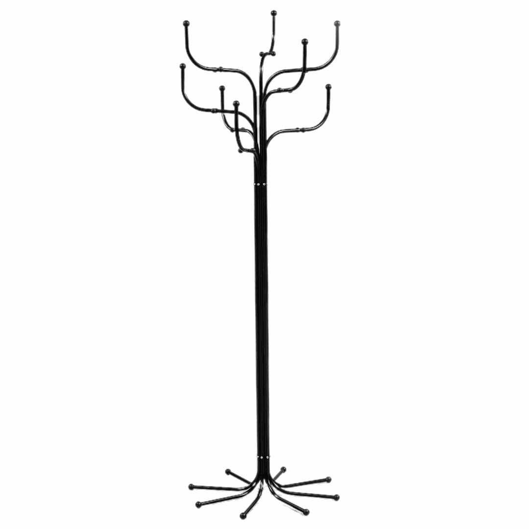 Fritz Hansen schwarzer Coat Tree Garderobenständer aus Metall
