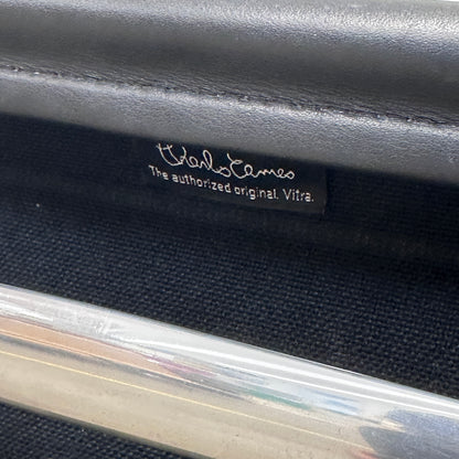 Vitra EA 108 Leder schwarz (Alu poliert)