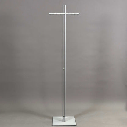 Garderobenständer Cascando Standfree silver gray coat rack with slim design and multiple hooks