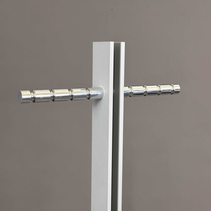 Garderobenständer Cascando Standfree silver gray coat rack with chrome hooks