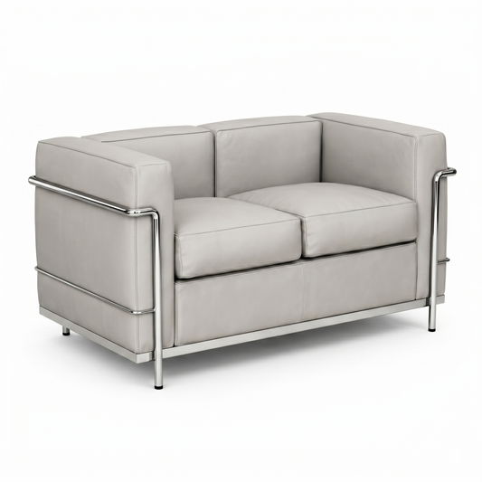 Cassina LC2 2-Sitzer Leder grau [NEUWARE]