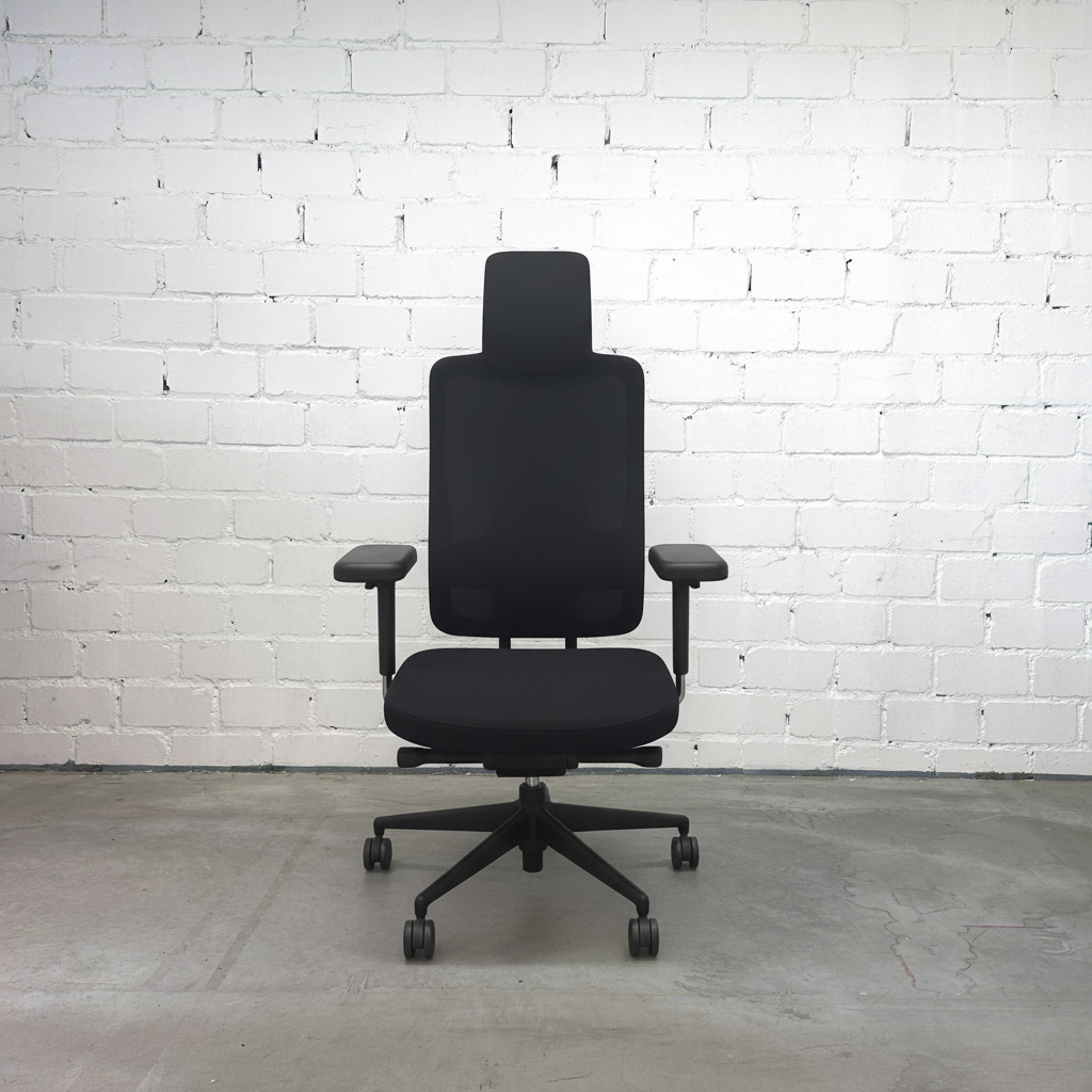 Vitra Headline schwarz, schwarzes Gestell