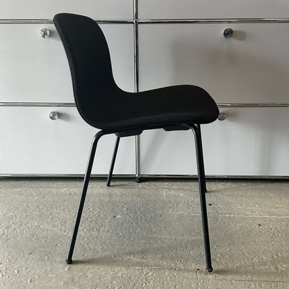 Modern black Hay Chair AAC 17 with sleek design and metal legs against a white background