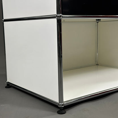 USM Haller 1x3 Highboard 50er tief weiß / schwarz
