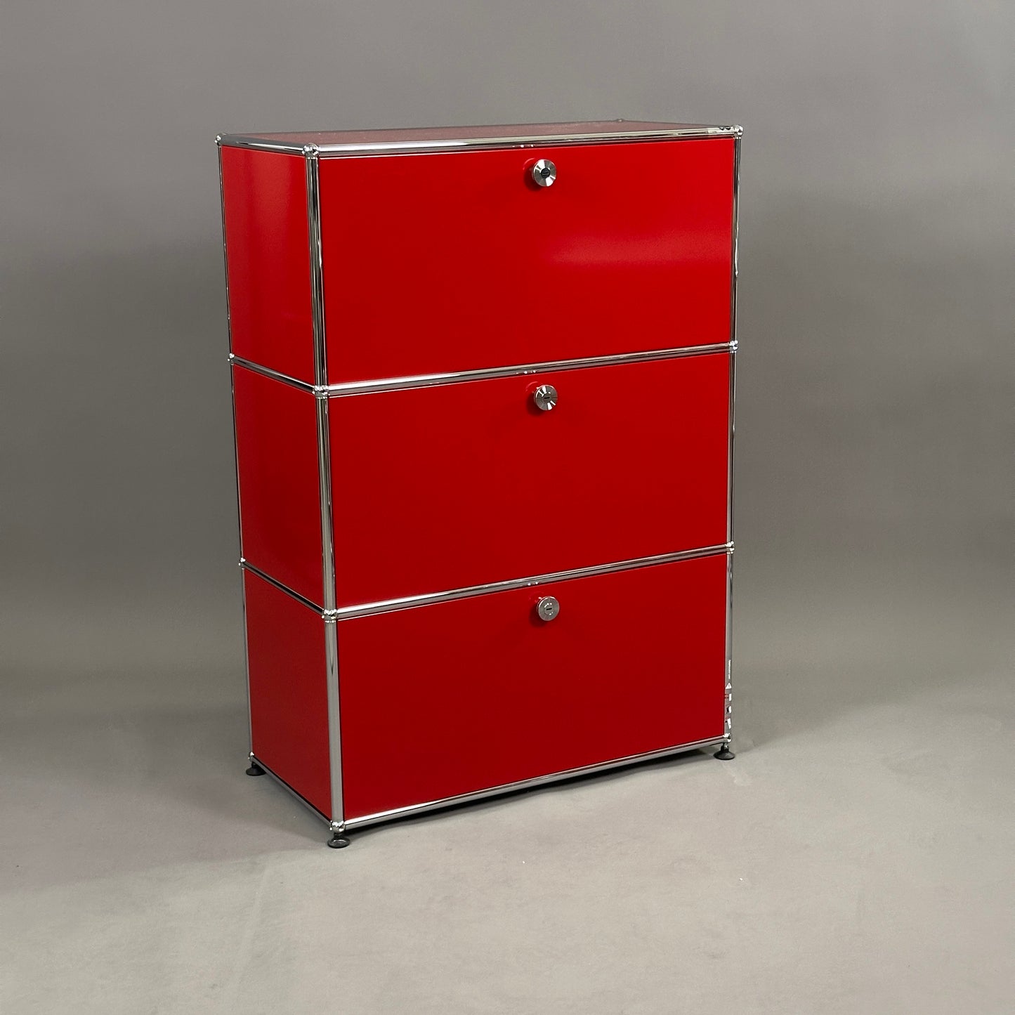 USM Haller Highboard 1x3 rot mit Klappen