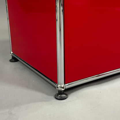 USM Haller Highboard 1x3 rot mit Klappen