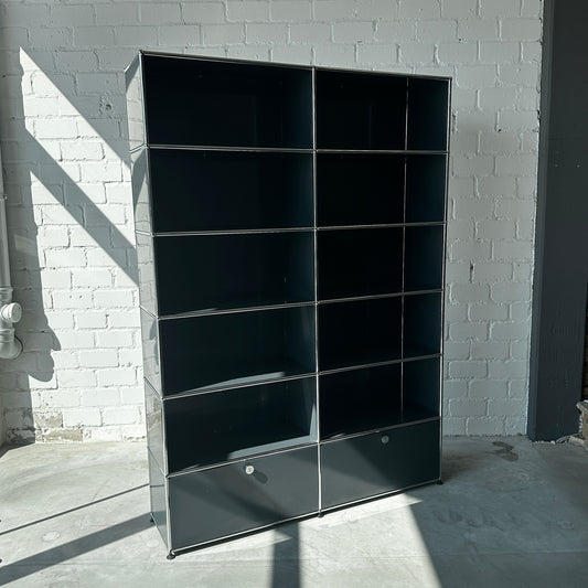 USM Haller 2x6 Highboard Anthrazitgrau mit 2 Klappen