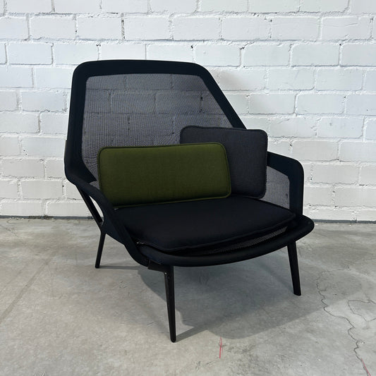 Vitra Slow Chair schwarz Netz
