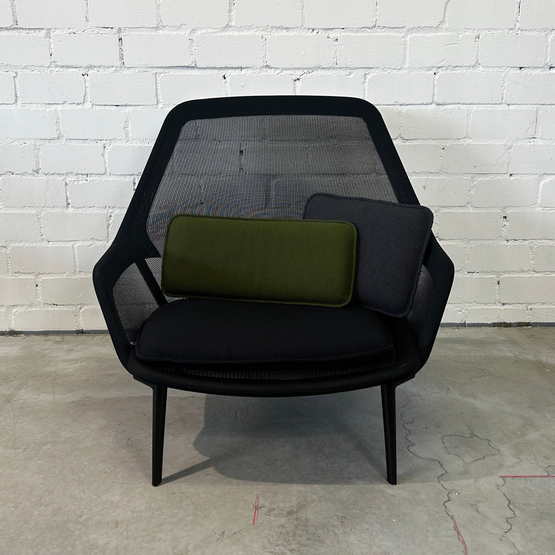 Vitra Slow Chair schwarz Netz