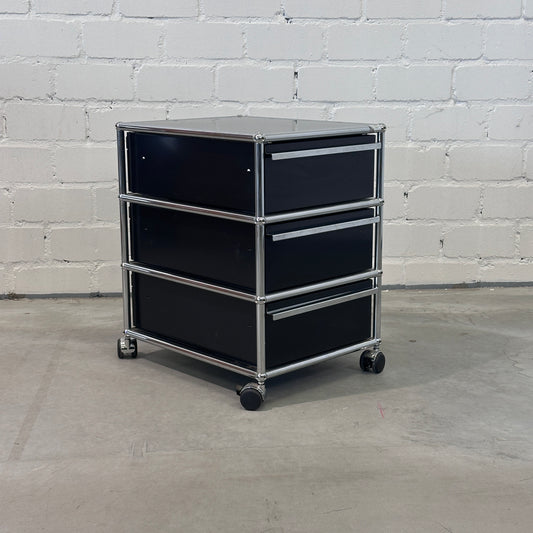 USM Haller Rollcontainer Schwarz 3 Auszüge [AKTION -50€ ➜ GWG<800€]