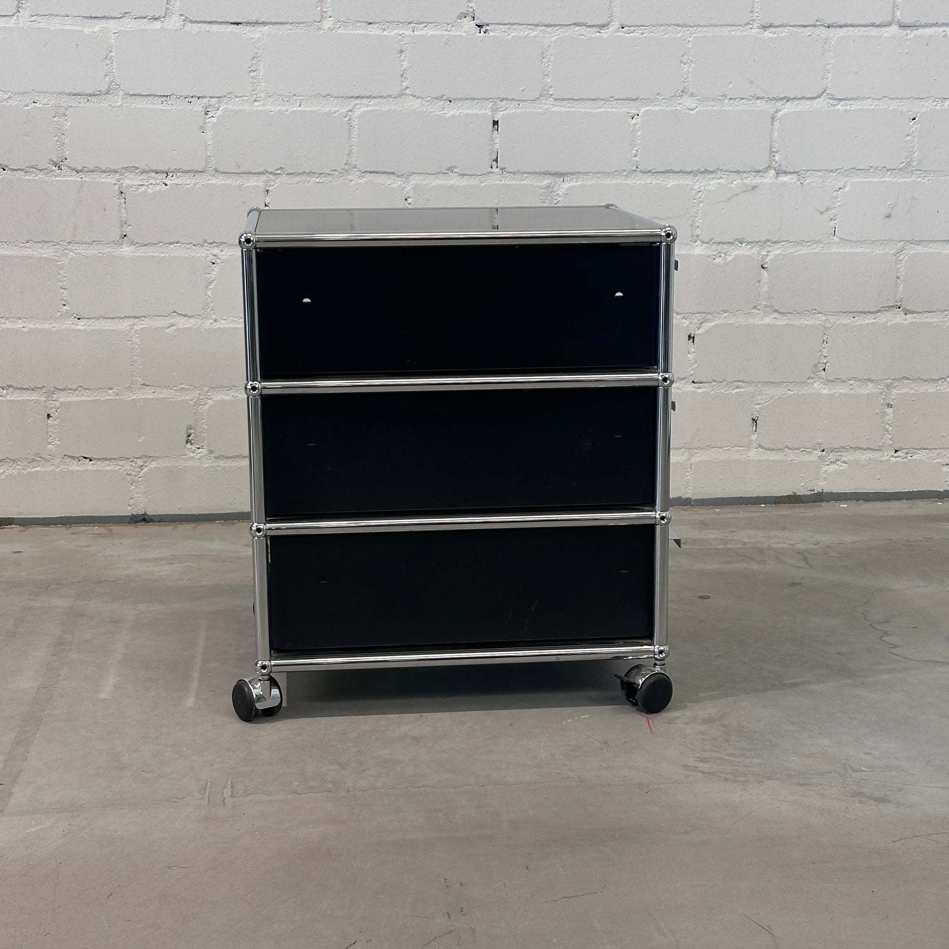 USM Haller Rollcontainer Schwarz 3 Auszüge [AKTION -50€ ➜ GWG<800€]