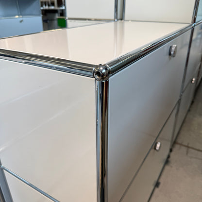 USM Haller Sideboard 1x2 weiß mit 2 Klappen (1. Gen.)