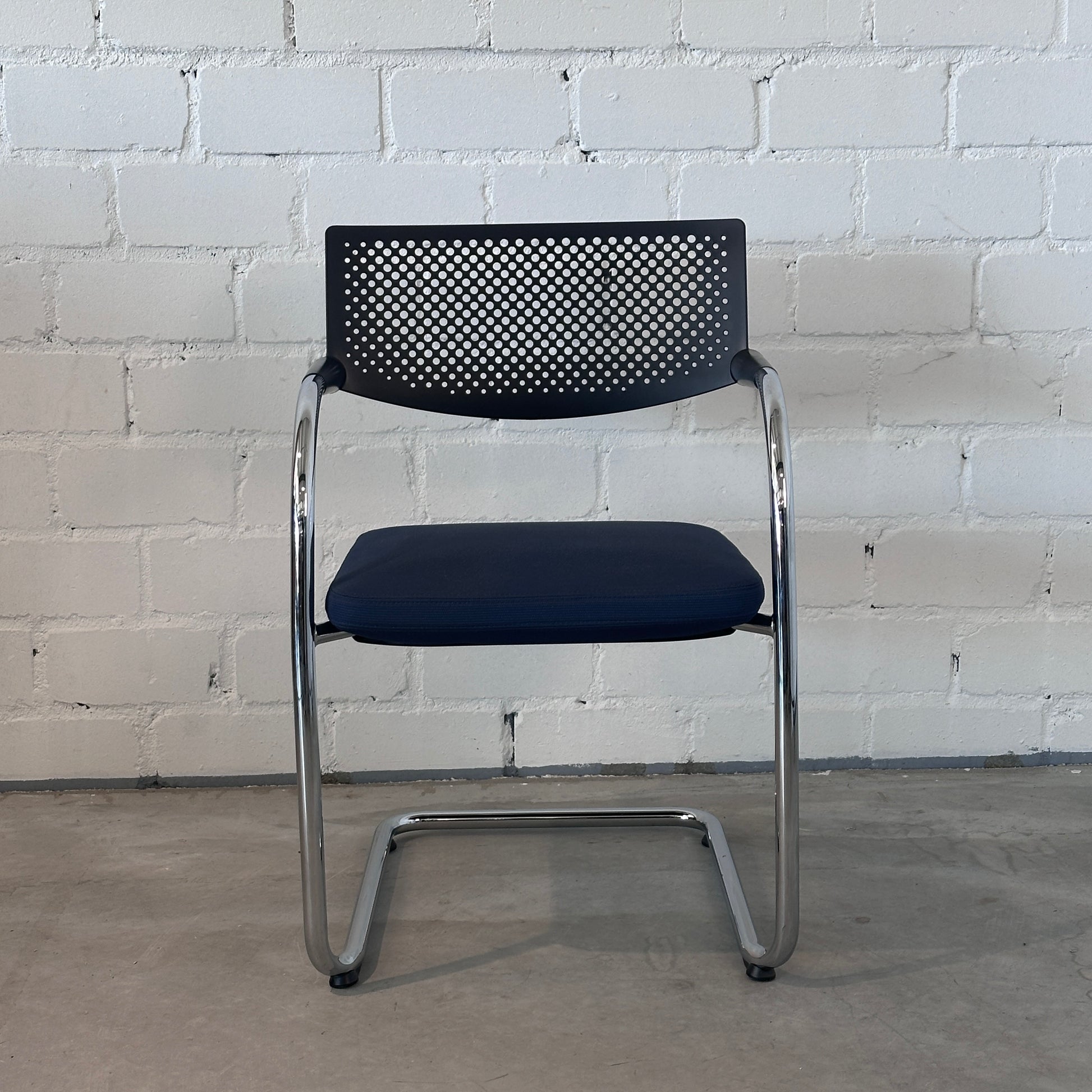 Vitra Visavis 2 dunkelblau / schwarz