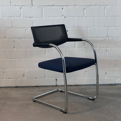 Vitra Visavis 2 dunkelblau / schwarz