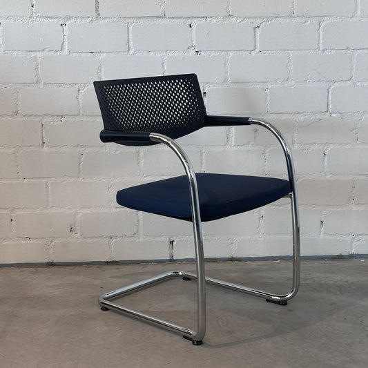 Vitra Visavis 2 dunkelblau / schwarz