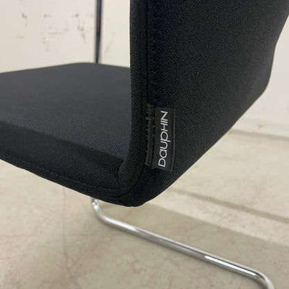 Dauphin Plenar 2 Konferenzstuhl stapelbar schwarz / Chrom