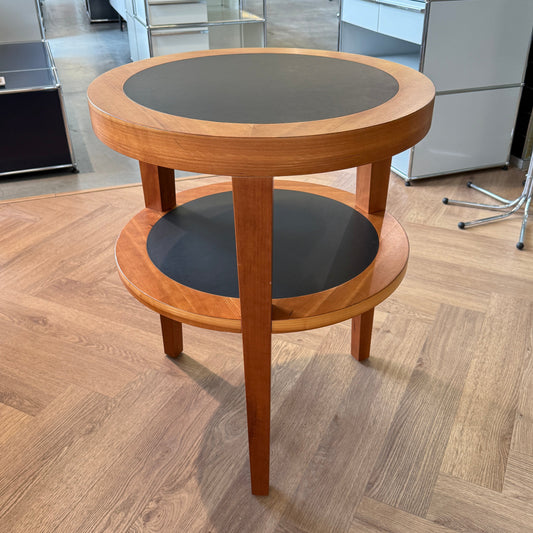 Handgefertigter Beistelltsich rund Massivholz Kirsche