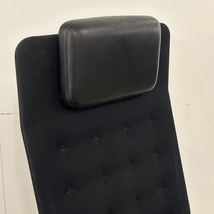 Vitra ID Trim L mit Kopfstütze schwarz Ringarmlehne