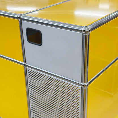 USM Haller Highboard 2x4 goldgelb 1 Klappe 50cm Tiefe