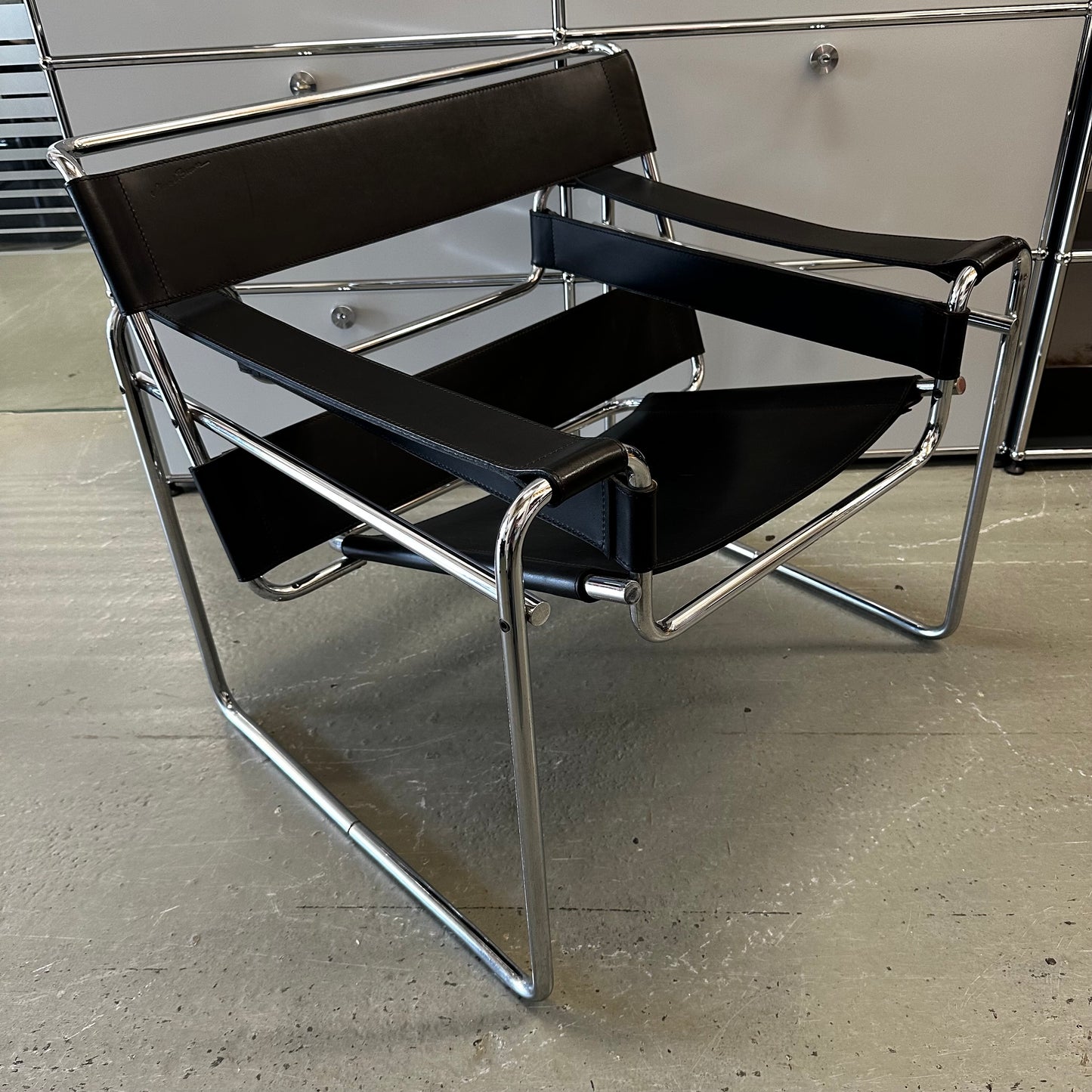 Knoll Wassily Chair Leder schwarz