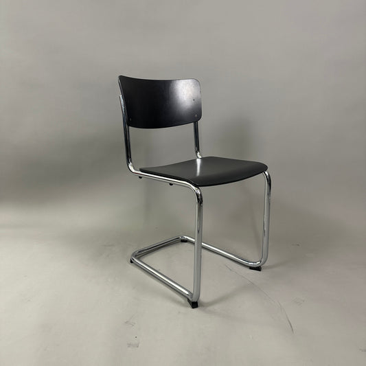 Thonet S 43 Freischwinger Stuhl schwarz