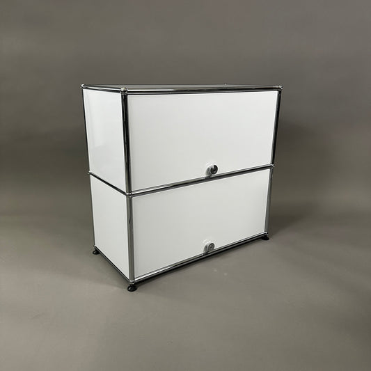 USM Haller Sideboard 1x2 lichtgrau Einschubklappen