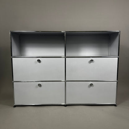 USM Haller Highboard 2x3 mattsilber 4 Klappen