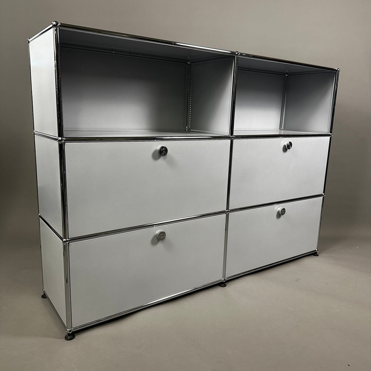 USM Haller Highboard 2x3 mattsilber 4 Klappen